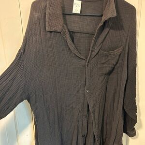 Kona Sol Charcoal Button-Up Shirt